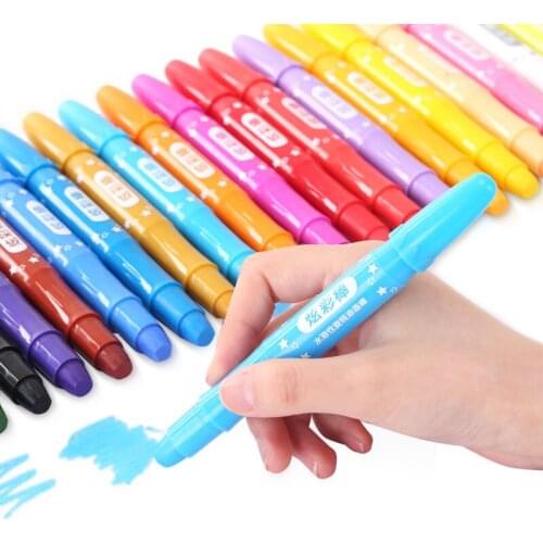 12-60 colors/SET Deli 72076 Rotating oil painting stick crayon Painting pen artist drawing pen kit set