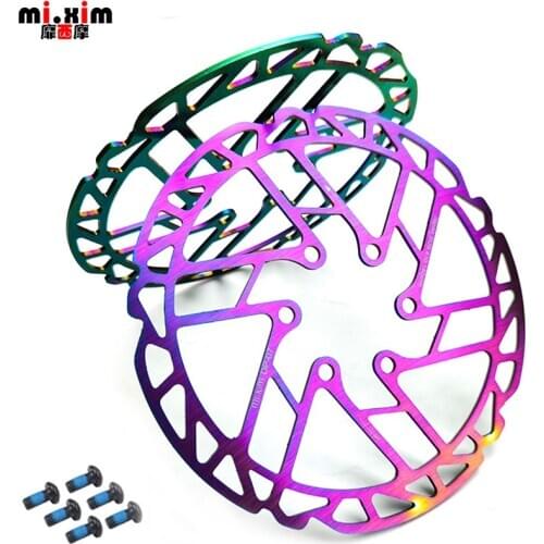 140mm MTB Bicycle Rotor Mountain Bike Colorful Six Hole Rotors Disc Brake Plate DP07