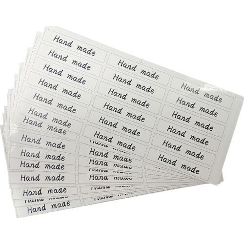 1800pcs/pack Simple Rectangular white Hand made Long Seal Sticker DIY Seal Sticker For Party Gift Handmade Sealing Sticker