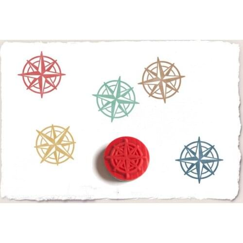 2.5cm round compass stamp sponge cling rubber stamps for scrapbooking stationery DIY craft standard stamp