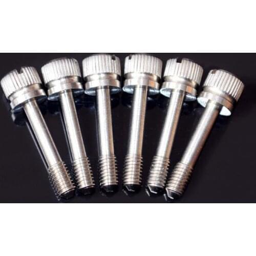 2pcs M6 M8 slotted screws round thumb knurled bolts small step male screw stainless steel 12mm-40mm length