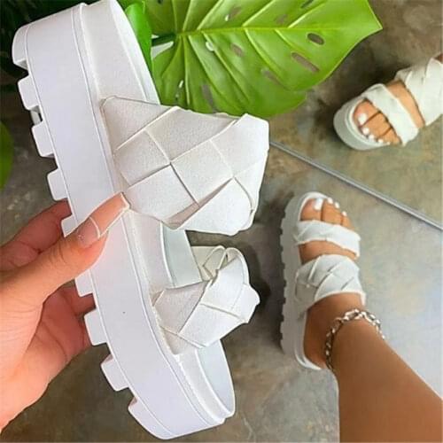 Big Size 35-43 Brand New Ladies High Platform Sandals Fashion High Heels Gladiator Sandals Women 2021 Beach Wedges Shoes Women