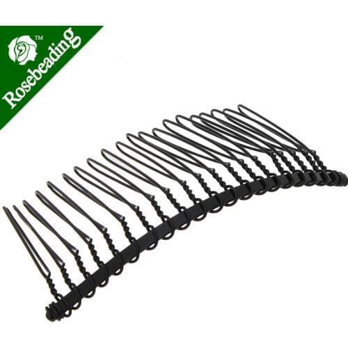 77x36mm Black Metal hair comb with 20 teeths,20pcs/lot-C4479