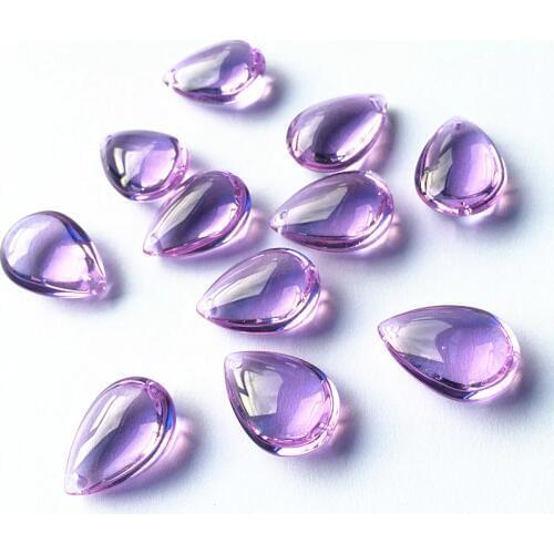 Free Rings) 10pcs 22mm Lovely Multicolors Smooth Crystal Glass Water Drops Chandelier Pendants Crystal Beads Curtain Accessorie