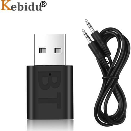 Kebidu Bluetooth 5.0 Audio Music Receiver Adapter Mini 3.5mm AUX Stereo No Transmitter For Car PC Headphone USB Wireless Adapter