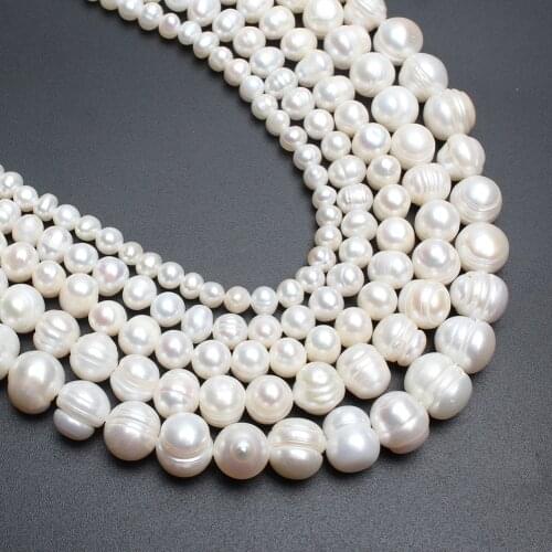 4 6 8 9 10 11mm Natural Freshwater White Pearl Round Beads For Jewelry Making Diy Bracelet Necklace 15" Free Shipping(F00070)