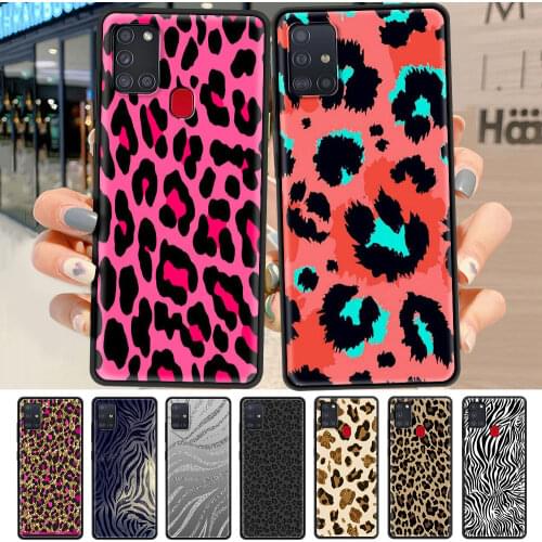 Mobile Phone Case For Samsung Galaxy A51 A71 A21s A31 A32 5G A41 A12 A11 A72 A52 4G A02s Soft Cover Funda Luxury Leopard Painted