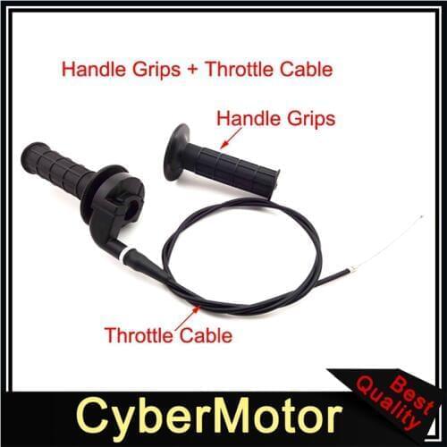 Black Twist Throttle Handle Grips Cable Assembly Set For CRF XR 50 70 TTR KLX110 SSR Thumpstar YCF Pit Pro Dirt Bike Motocross
