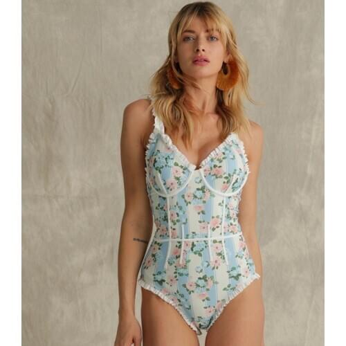 Floral Ballet Dance Leotard For Women Ballerina Dance Wear Tutu Clothes Backless Gymnastics Bodysuit Sexy Stage Costume JL1551