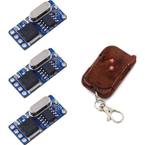 DC 3.5v-12v Mini Wireless Remote Control Switch RF Remote Switch Micro Relay Receiver Transmitter Remote ON/OFF 315Mhz/433Mhz