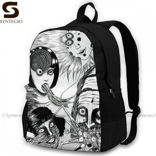 Junji Ito Backpacks Aesthetic Polyester Business Backpack Runner Breathable Bags