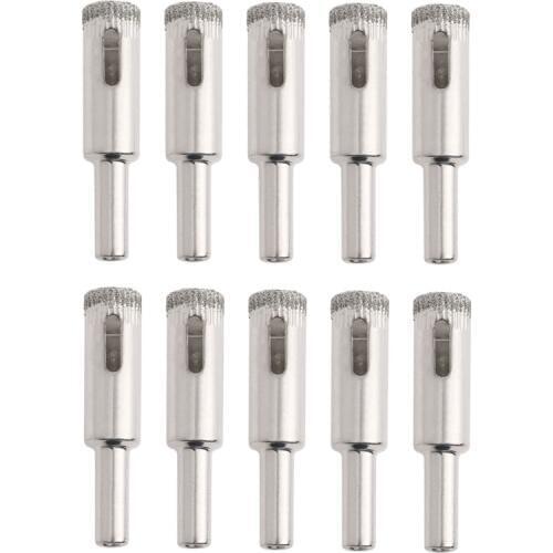 10Pcs 12mm Diamond Coated Core Drill Bits Hole Saw Glass Tile Ceramic Marble