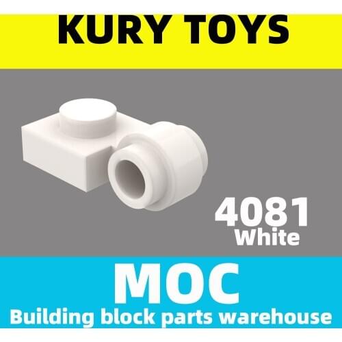 Kury Toys DIY MOC For 4081 Building block parts For Plate, Modified 1 x 1 with Clip Light - Thick Ring For Modified Plate