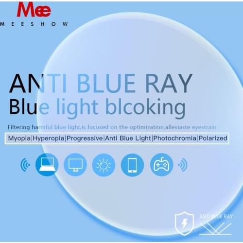 Meeshow Anti Blue Ray 1.56 1.61 1.67 Prescription Lens CR-39 Resin Aspheric Glasses Lenses Myopia Hyperopia Presbyopia Optical