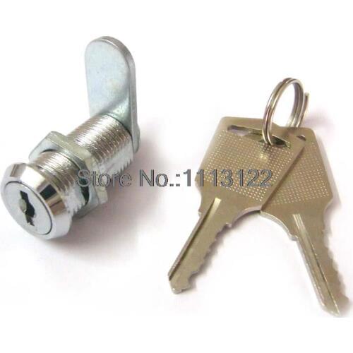 Zinc Alloy Small mailbox cam lock Chrome mini Acrylic display lock M12-20mm miniature furniture cabinet lock 1 PC