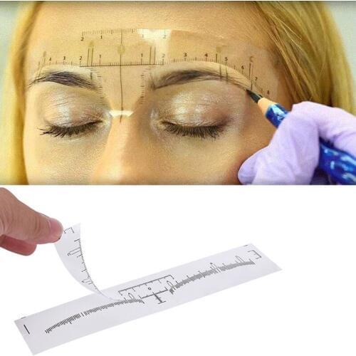 Reusable Semi Permanent Eyebrow Stencil Makeup Microblading Measure Tattoo Ruler Tools,Eyebrow Stencil