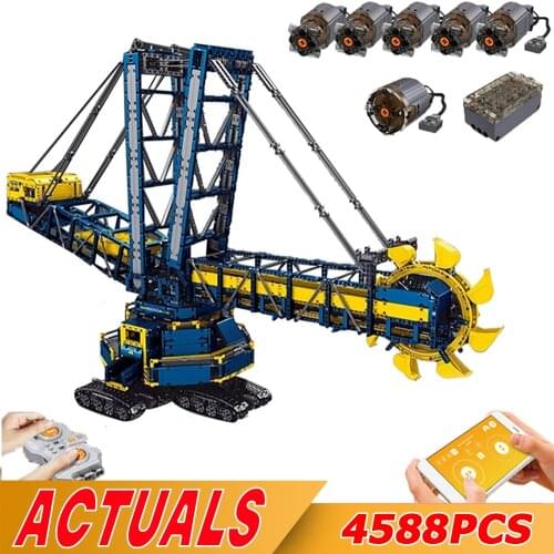 MOULD KING 17006 Technical Motorized Bucket Wheel Excavator Model Toys Building Blocks For Children Birthday Christmas Gifts