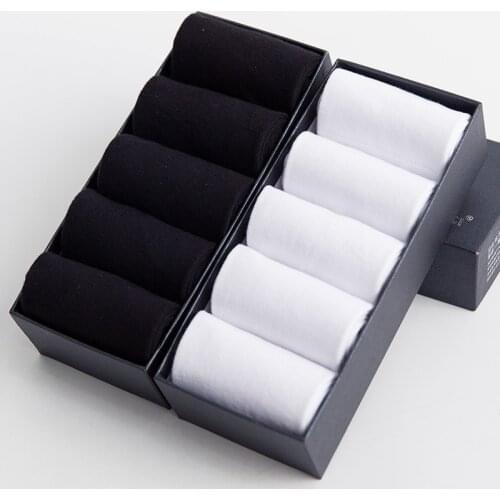 10 Pairs Men Cotton Socks Men Brand New Business Leisure Dress Socks Male 100 Cotton Socks Long Warm Socks Black For gifts