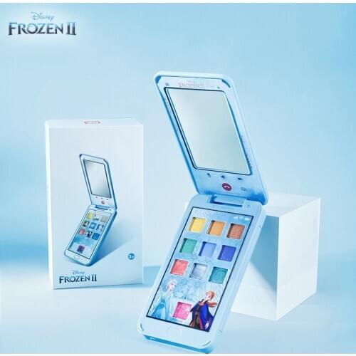 Disney Frozen Elsa Princess Makeup set Phone Shape Makeup Toys for Girls Eye Shadow Lipstick Blush Kids Play Makeup Christmas