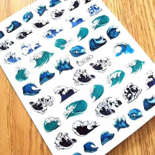 Newest TSC 254 pattern 3D nail art sticker decals Japan Korea type DIY decoration for nail tools
