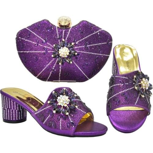 New Arrival Italian Shoes with Matching Bags High Quality Designer Shoes Women Luxury African Wedding Shoes with Bag Sets