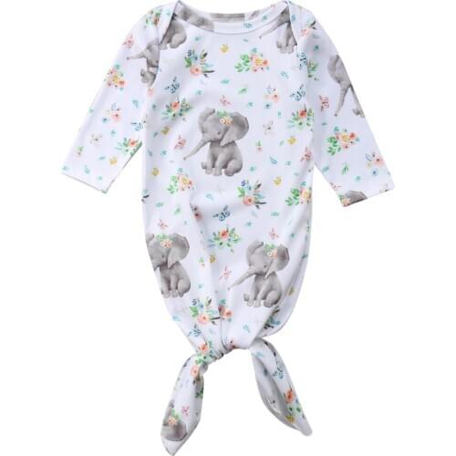 Citgeett Flower Newborn Baby Girl Blanket Sleeping Bag Bedding Elephant Swaddle Wrap Outfits Cartoon
