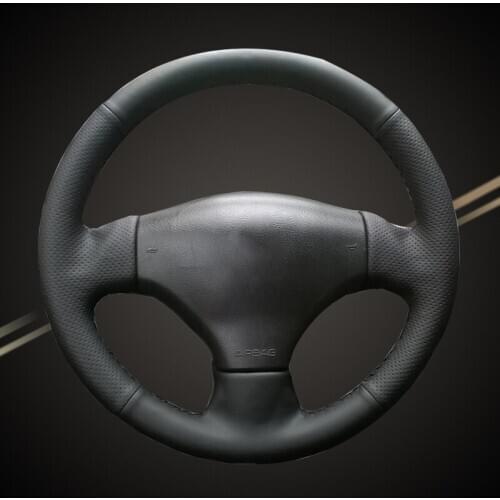 Car Braid On The Steering Wheel Cover for Peugeot 206 2003-2006 Car-styling Auto Braiding Wheel Covers Interior Accessory