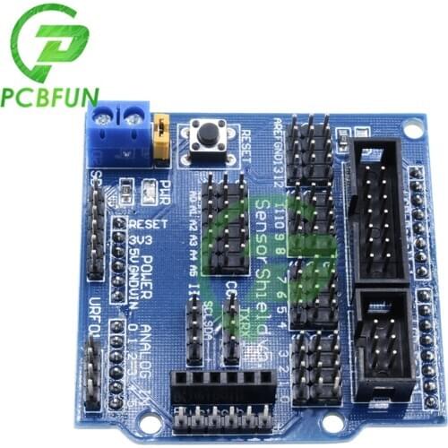 Sensor Shield V5.0 Sensor Expansion Board UNO MEGA R3 V5 for Arduino Electronic Building Blocks of Robot Parts 12864 LCD interf