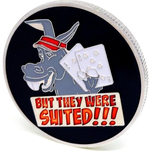 Poker Chips Lucky Coin Chips Press Card Texas Hold'em Accessories Protector