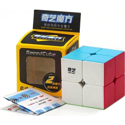 Qiyi 2x2x2 Qidi White Black Stickerless Cubo Magico Puzzles For Kids Speed Magic Cube Mini Puzzle 2x2 Childrens Toys Neocubes