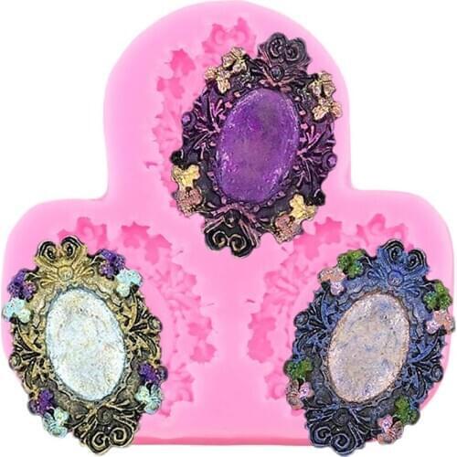 Frame Silicone Mold Cake Border Fondant Molds DIY Cupcake Topper Cake Decorating Tools Resin Clay Candy Chocolate Gumpaste Mould