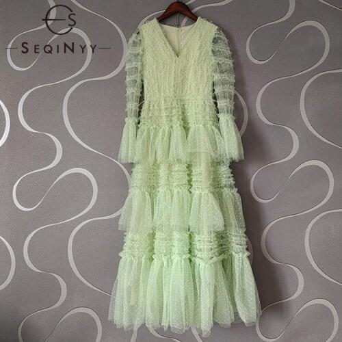 Летние платья в горошек SEQINYY China At AliExpress