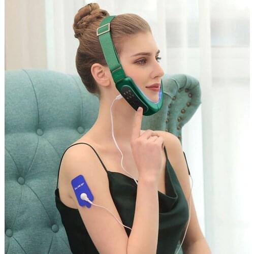 Facial Slimming Belt V Face Lifting Massager Rechargeable Facial Photon Therapy Skincare Foldable Wireless Double Chin Massager
