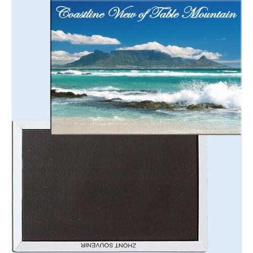 Tourist Souvenirs,Fridge Magnetic,Exquisite Gift 24549, Coastline View of Table Mountain, South Africa