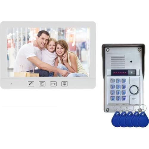 Security 10.1" Video Door Phone System w/t Password&Card Unlock Function Rainproof Night View Home Security intercom doorbell