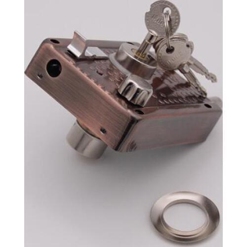 High-quality Exterior Iron Door Locks Security Anti-theft Lock Multiple Insurance Lock Wood Gate Lock For Furniture Hardware