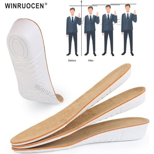 WINRUOCEN Unisex Height Increase Insoles EVA Sweat-Absorbent Deodorant Breathable Shoe Pad Inserts Foot Care Pad for Men Women