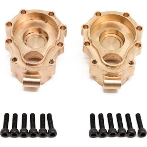 1Pair for 1/10 Trx-4 Trx-6 TRX4 TRX6 Rear Axle Gear Cover Brass Counterweight RC Car Replacement Accessories
