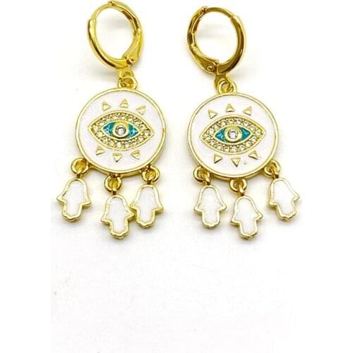 5Pair/lot 2020 Trendy Jewellery Enamel Eye Earings For Women