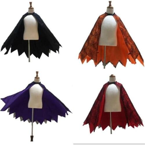 10pcs Kids Girls Boys Animal Spider Web Cloak Bat Cape Costume Halloween Fancy Dress Witch Hat Skirt