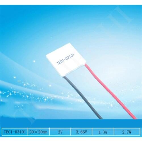 20*20mm temperature difference 3V1A semiconductor refrigeration chip refrigeration component TEC1-03101