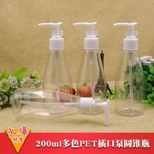 200ml Conical Jack Pump PET Clip Bottle Lotion Plastic Spray Bottle 10pcs/lot