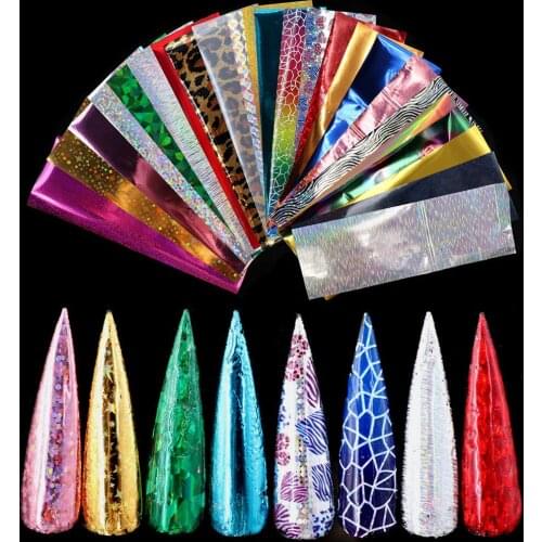 24Rolls/set Nail Art Foils Shinning Mixed Beauty Nail Art Decoration nail sticker nail foil наклейки для ногтей