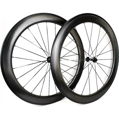 700C dimple surface road carbon bicycle wheels 26mm width 58mm depth Road Bicycle carbon wheelset ,basalt brake sueface,U-shape