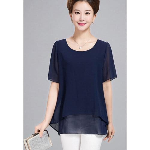 Brand Fashion Summer women Elegant sexy lotus leaf chiffon shirt 5XL 6XL 7XL big size office lady OL style blouse