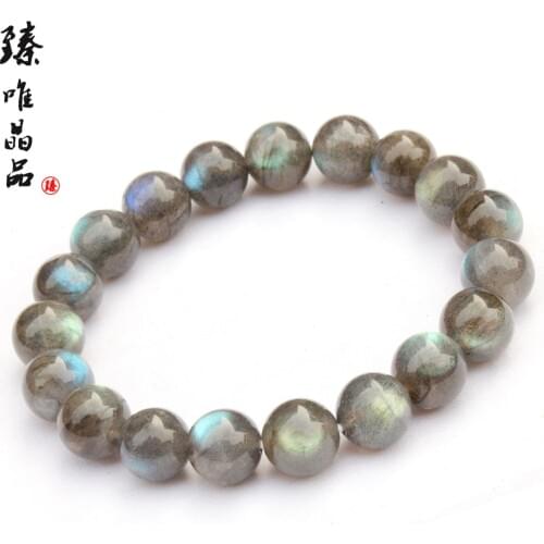 Natural labradorite grey moonstone bracelet natural crystal blu ray accessories