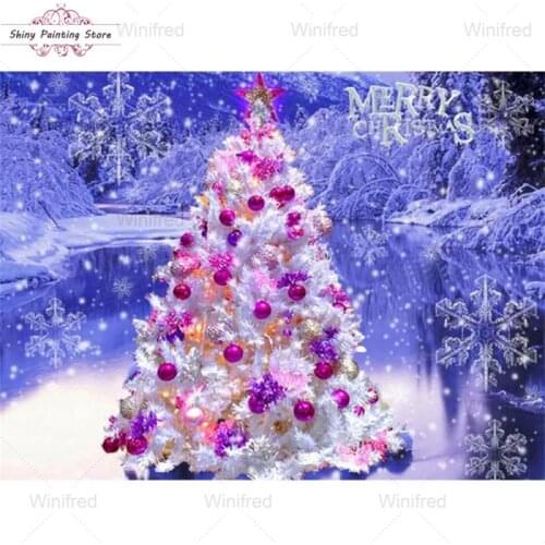 DIY 5D Diamond Painting Christmas Tree Merry Christmas Full Diamond Embroidery Landscape Cross Stitch Kit Home Decor Xmas Gift