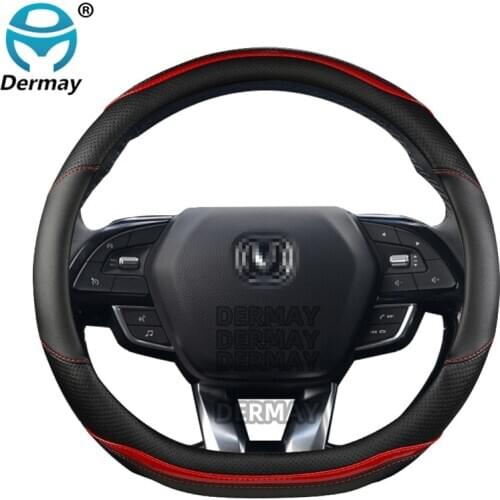 For Changan CS95 CS85 CS75 CS55 CS35 CS15 EADO CX70 Car Steering Wheel Cover Microfiber Leather + Carbon Fiber Auto Accessories