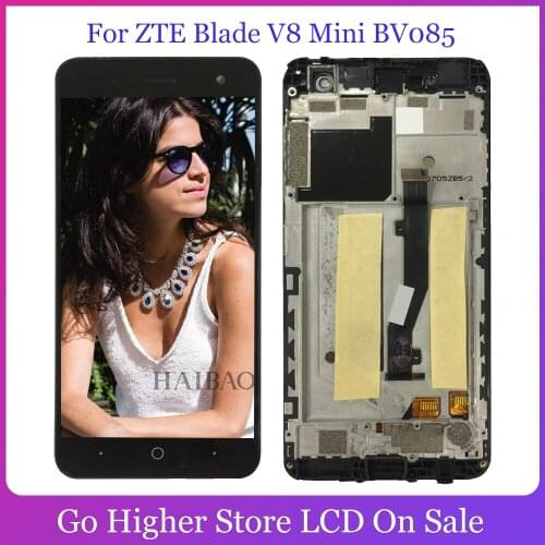 For ZTE Blade V8 Mini BV085 LCD Display + Touch Screen Digitizer Glass Assembly With Frame + Free Tools