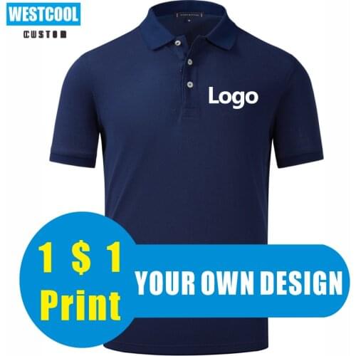Pure Cotton POLO Shirt Custom Logo 10 Color Embroidery Brand Text Tops Summer Fashion POLO Shirt WESTCOOL 2021